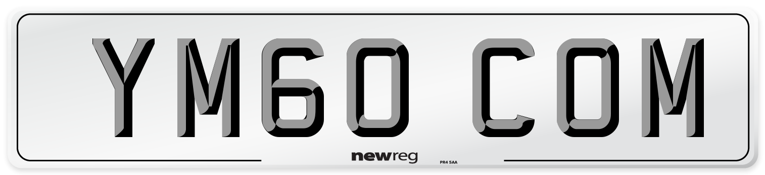 YM60 COM Number Plate from New Reg